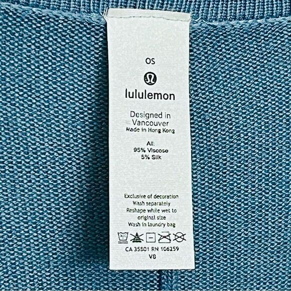 Lululemon Athletic Wrap Open Front Poncho Cardigan Lagenlook Boho Sweater OS - Picture 14 of 16